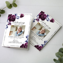 Funeral Order of Service | Blommigtens minnesprogr Kort