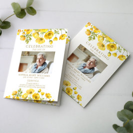 Funeral Order of Service | Blommigtens minnesprogr Kort