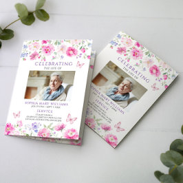 Funeral Order of Service | Blommigtens minnesprogr Kort