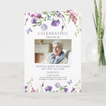 Funeral Order of Service | Blommigtens minnesprogr