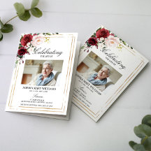 Funeral Order of Service | Blommigtens minnesprogr