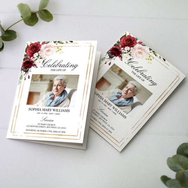 Funeral Order of Service | Blommigtens minnesprogr Program (Skapare uppladdad)