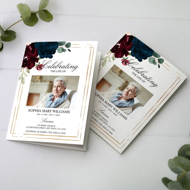 Funeral Order of Service | Blommigtens minnesprogr Program (Skapare uppladdad)