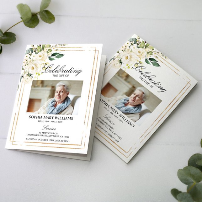 Funeral Order of Service | Blommigtens minnesprogr Program (Skapare uppladdad)