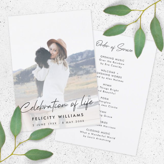 Funeral Order of Service | Firande i Life Program (Skapare uppladdad)