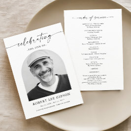 Funeral Order of Service Firande of Life Photo Program