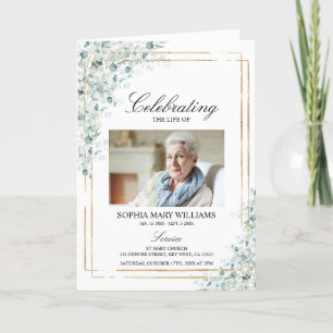 Funeral Order of Service   Greenery Memorial Program