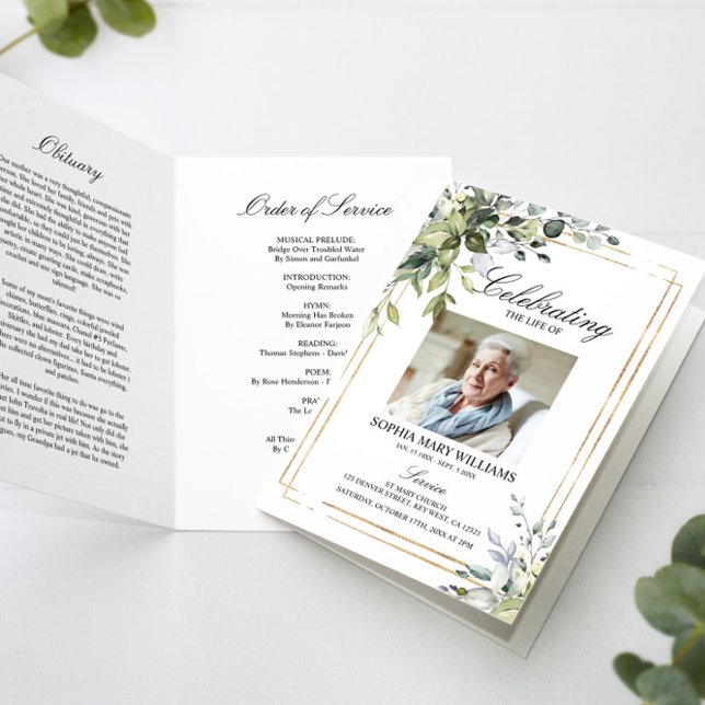 Funeral Order of Service | Gröntens minnesprogram Program (Skapare uppladdad)