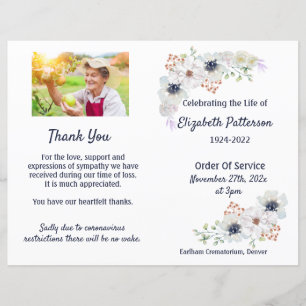 Funeral Order of Service Memorial Program