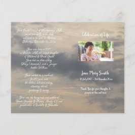 Funeral Order-program för fotominnesanteckning