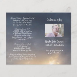 Funeral Order-program för fotominnesanteckning