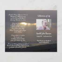 Funeral Order-program för fotominnesanteckning