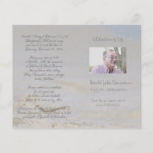 Funeral Order-program för fotominnesanteckning