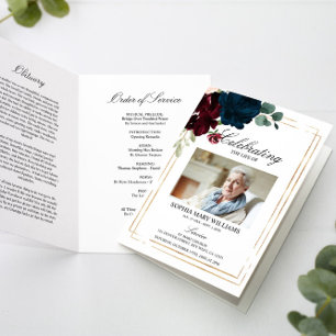 Funeral Order Service & Blommigt Memorial Program
