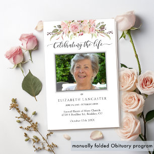 Funeral Order Service, Blommigt Memorial Program