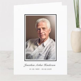 Funeral Photo för elegant-skript Tack Kort