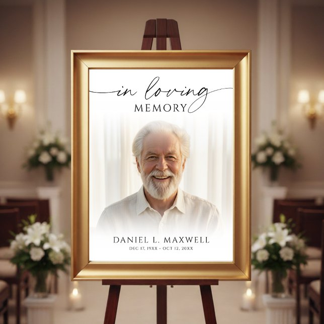 Funeral Photo In Loving Memory Welcome Sign Poster (Skapare uppladdad)