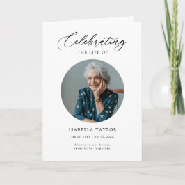 Funeral Photo Memorial Order Program