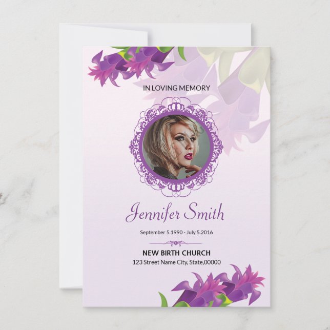 Funeral Prayer Card (Framsida)