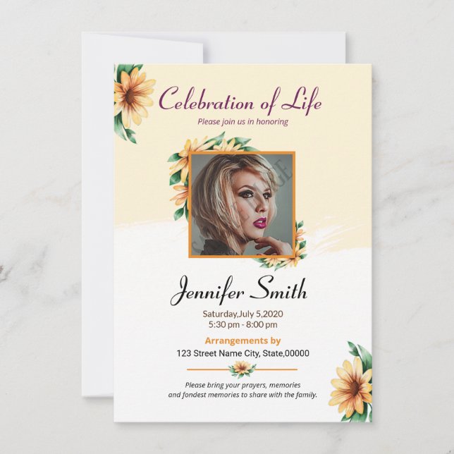 Funeral Prayer Card (Framsida)