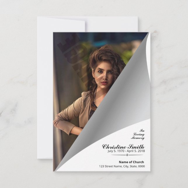 Funeral Prayer Card Template (Framsida)