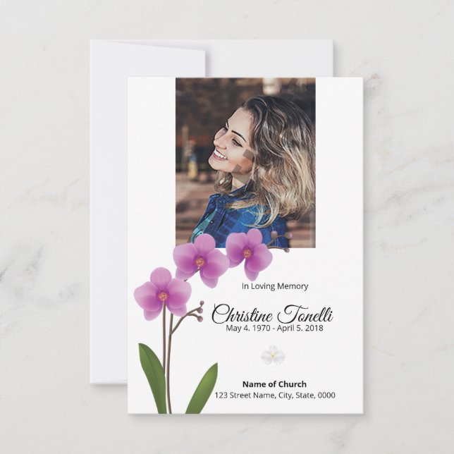 Funeral Prayer Card template  (Framsida)