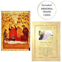 Funeral Prayer Icon Orthodox Christian Card Placeringskort