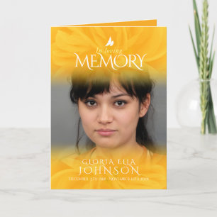 Funeral Program Order of Service gul ros-foto