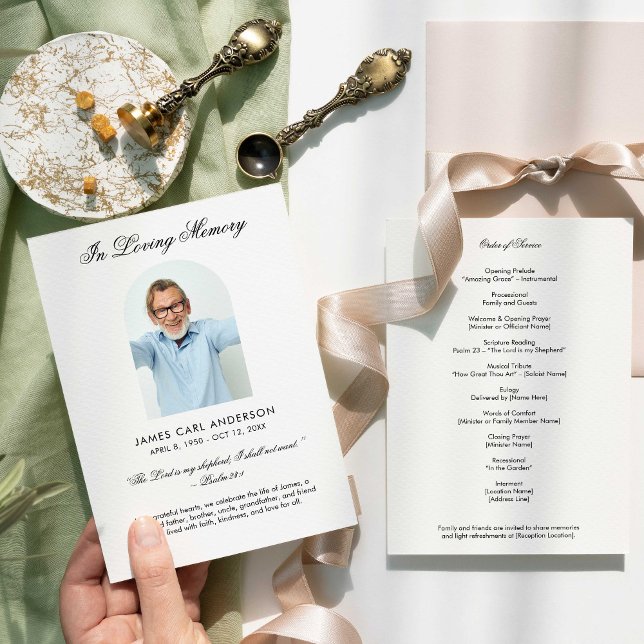 Funeral Program Photo Celebration of Life Service (Skapare uppladdad)