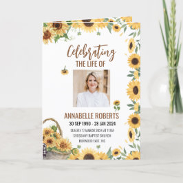 Funeral Program - Solblommor Design