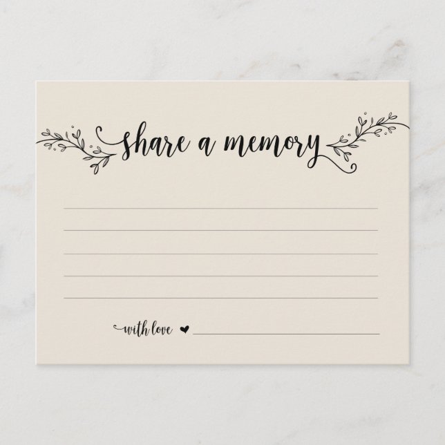 Funeral Service, Black kräm,  ett minneskort Vykort (Framsida)