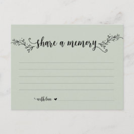 Funeral Service, Black Sage,  ett minneskort Vykort