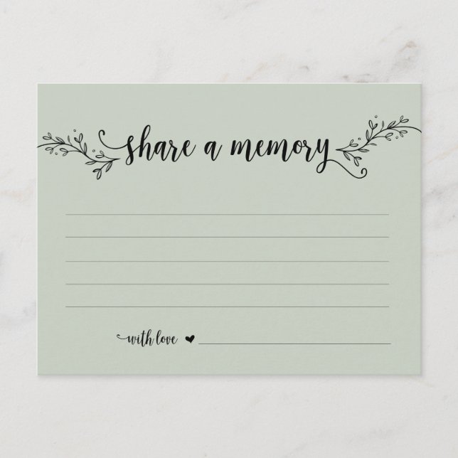 Funeral Service, Black Sage,  ett minneskort Vykort (Framsida)