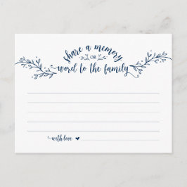 Funeral Service, marinblå,  minneskort Vykort