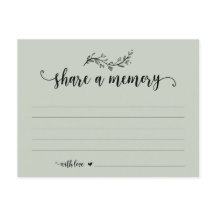 Funeral Service, Sage-tema, ett minneskort