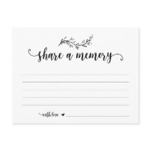 Funeral Service, svart teckensnitt, ett minneskor