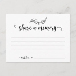 Funeral Service, svart teckensnitt,  ett minneskor Vykort