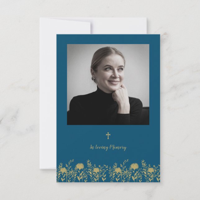 Funeral Service with Photo & Wildflowers (Framsida)