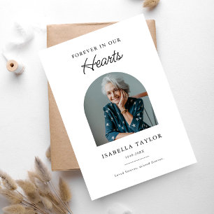 Funeral Sympathy för evigt i vårt foto med hjärtan Tack Kort