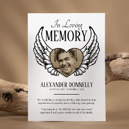 Funeral Sympathy Note | Angel Vingar Tack Kort