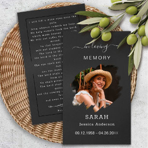 Funeral Sympathy Photo Memorial Prayer Card Visitkort