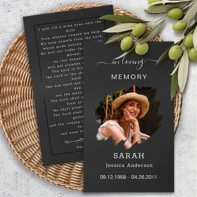 Funeral Sympathy Photo Memorial Prayer Card Visitkort (Skapare uppladdad)
