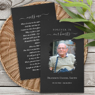 Funeral Sympathy Photo Memorial Prayer Card Visitkort