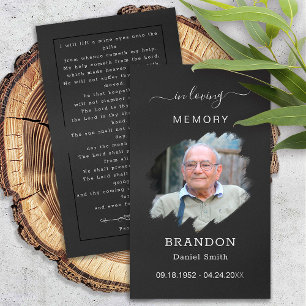 Funeral Sympathy Photo Memorial Prayer Card Visitkort