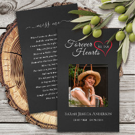 Funeral Sympathy Photo Memorial Prayer Card Visitkort