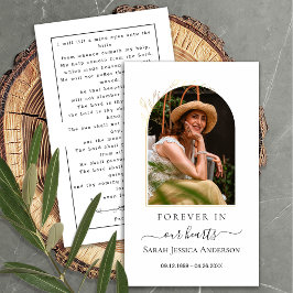 Funeral Sympathy Photo Memorial Prayer Card Visitkort