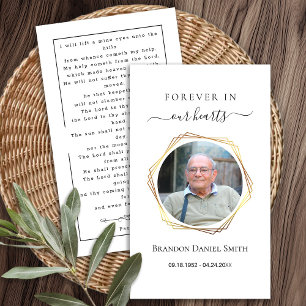Funeral Sympathy Photo Memorial Prayer Card Visitkort