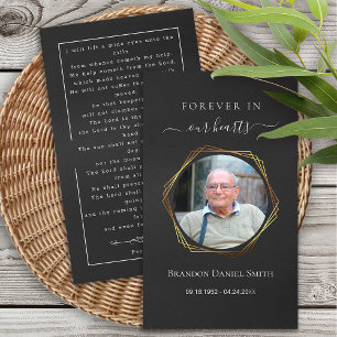 Funeral Sympathy Photo Memorial Prayer Card Visitkort