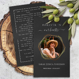 Funeral Sympathy Photo Memorial Prayer Card Visitkort