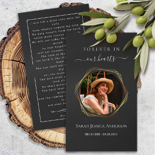 Funeral Sympathy Photo Memorial Prayer Card Visitkort